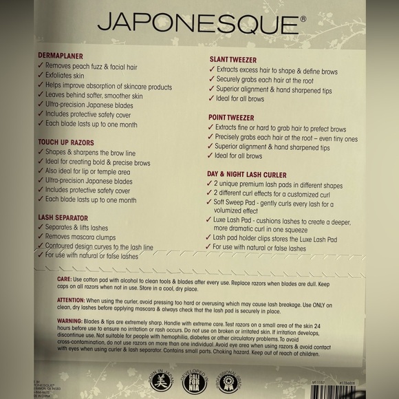 New in package, Japonesque Flawless Face Kit, 8 piece facial tools - Picture 2 of 2